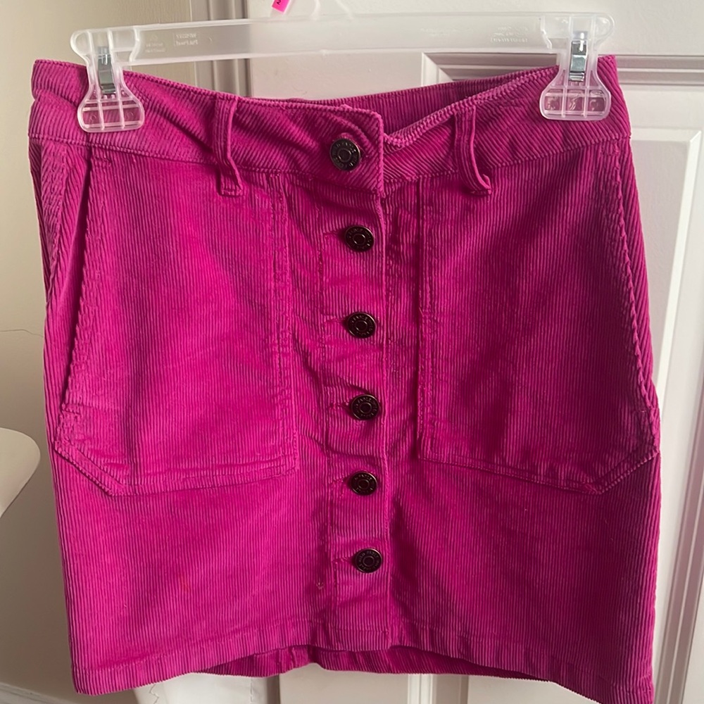 A Line Corduroy Casual Skirt